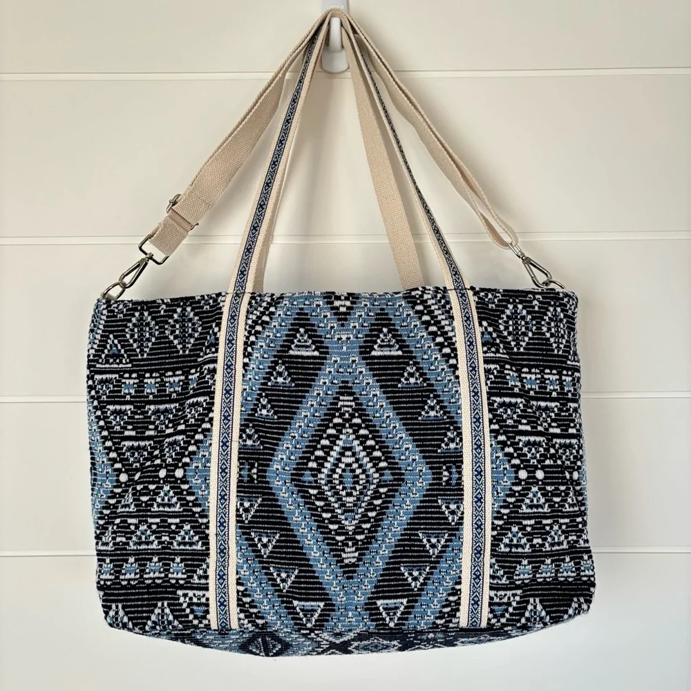 America & Beyond Daphne Embellished Multi Colored Hand Beaded Tote